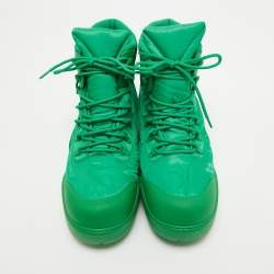 Bottega Veneta Green Nylon Puddle Bomber Boots Size 42