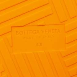 Bottega Veneta Orange Rubber Slides Size 43