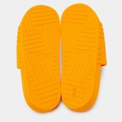 Bottega Veneta Orange Rubber Slides Size 42