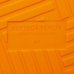 Bottega Veneta Orange Rubber Slides Size 42