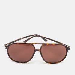 Bottega Veneta Dark Brown BV0224S Aviator Sunglasses