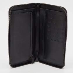 Bottega Veneta Black Intrecciato Leather Travel Organizer 