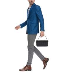 Bottega Veneta Black Intrecciato Leather Travel Organizer 