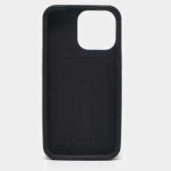 Bottega Veneta Black Intrecciato Rubber Silicone iPhone 13 Case