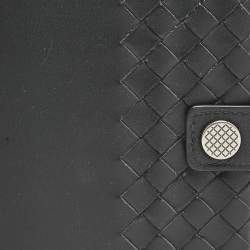 Bottega Veneta Black Intrecciato Leather Passport Holder