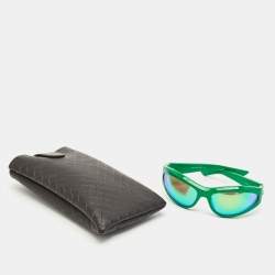 Bottega Veneta Green Mirrored BV1077S Racing Frame Sunglasses