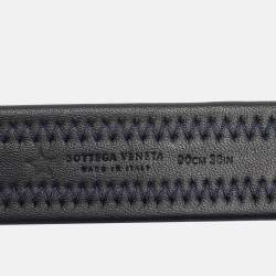 مملوكة مسبقًا حزام بوتيغا فينيتا نافى بلو/جلد تمساح منقوش أزرق