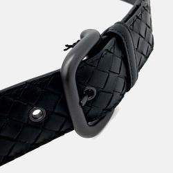 مملوكة مسبقًا حزام بوتيغا فينيتا شبكة جلد أسود