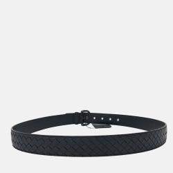 مملوكة مسبقًا حزام بوتيغا فينيتا شبكة جلد أسود