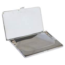Bottega Veneta Intrecciato Argento Antique Silver Business Card Holder