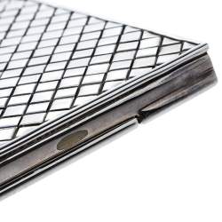 Bottega Veneta Intrecciato Argento Antique Silver Business Card Holder