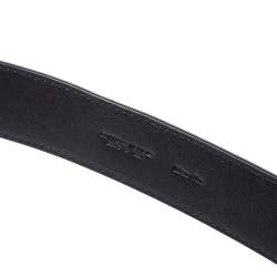 Pre Owned Bottega Veneta Black Intrecciato Leather Belt 90CM
