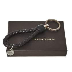 Bottega Veneta Brown Intrecciato Nappa Leather Key Ring