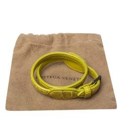 مملوكة مسبقًا سوار بوتيغا فينيتا جلد تمساح أخضرملتف مزدوج مقاس وسط (ميديوم)