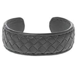 Pre Owned سوار بوتيغا فينيتا جلد إنترشياتو رصاصي مفتوح مقاس متوسط - ميديوم