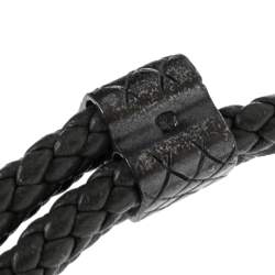 Pre Owned سوار بوتيغا فينيتا جلد إنترشياتو رصاصي وفضة إسترلينية قابل للضبط