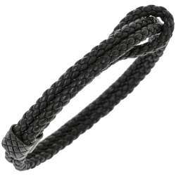 Pre Owned سوار بوتيغا فينيتا جلد إنترشياتو رصاصي وفضة إسترلينية قابل للضبط