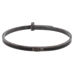 Pre Owned سوار بوتيغا فينيتا أسورة فضة إسترليني وإينامل أسود مقاس صغير - سمول 