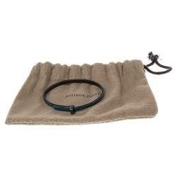 Pre Owned سوار بوتيغا فينيتا أسورة فضة إسترلينية وإينامل أزرق مقاس صغير (سمول)