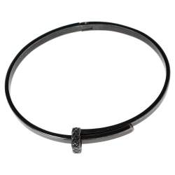 Pre Owned سوار بوتيغا فينيتا أسورة جلد إنترشياتو بني وفضة إسترلينية مقاس صغير (سمول)