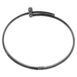 Pre Owned سوار بوتيغا فينيتا أسورة جلد إنترشياتو بني وفضة إسترلينية مقاس صغير (سمول)