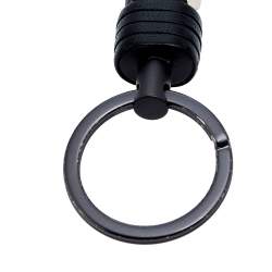 Bottega Veneta Monchrome Braided Leather Key Holder 