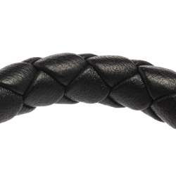 مملوكة مسبقًا سوار بوتيغا فينيتا جلد إنترشياتو أسود وفضة إسترلينية