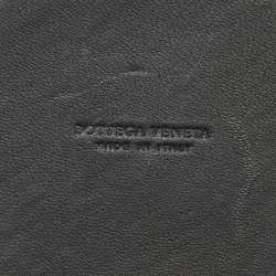 Pre Owned Bottega Veneta Black Intrecciato Leather Pen Holder 