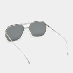 Pre Owned Bottega Veneta Silver BV1068S Mirrored Sunglasses