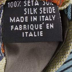 Pre Owned Bottega Veneta Vintage Beige Striped Hat Pattern Silk Tie