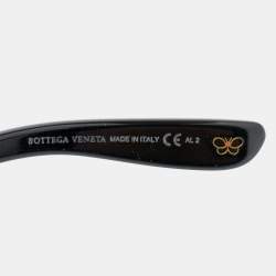 Pre Owned Bottega Veneta Black Gradient Aviator Sunglasses
