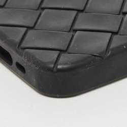 Bottega Veneta Black Intrecciato Rubber Silicone iPhone 14 Pro Case