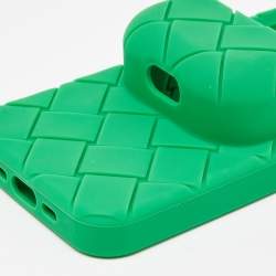 Bottega Veneta Green Intrecciato Rubber Silicone iPhone 13 Pro Case