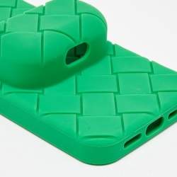 Bottega Veneta Green Intrecciato Rubber Silicone iPhone 13 Pro Case