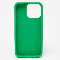 Bottega Veneta Green Intrecciato Rubber Silicone iPhone 13 Pro Case