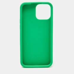 Bottega Veneta Green Intrecciato Rubber Silicone iPhone 13 Pro Max Case