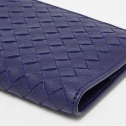 Bottega Veneta Indigo Intrecciato Leather Passport Holder