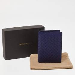 Bottega Veneta Indigo Intrecciato Leather Passport Holder