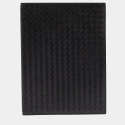 Bottega Veneta Black Intrecciato Leather Agenda Cover