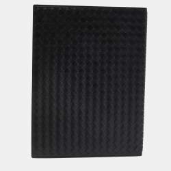 Bottega Veneta Black Intrecciato Leather Agenda Cover