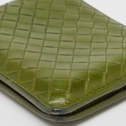 Bottega Veneta Light Green Intrecciato Leather Bifold Wallet