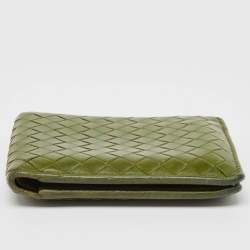 Bottega Veneta Light Green Intrecciato Leather Bifold Wallet