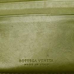 Bottega Veneta Light Green Intrecciato Leather Bifold Wallet