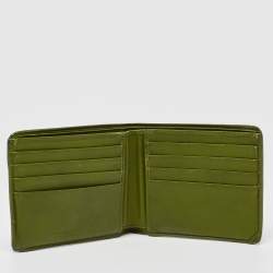 Bottega Veneta Light Green Intrecciato Leather Bifold Wallet