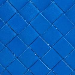 Bottega Veneta Blue Intrecciato Leather Bifold Wallet