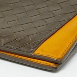 Bottega Veneta Beige/Mustard Intrecciato Leather Bifold Wallet