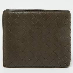 Bottega Veneta Beige/Mustard Intrecciato Leather Bifold Wallet