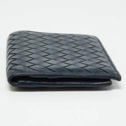 Bottega Veneta Blue Intrecciato Leather Card Case