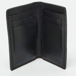 Bottega Veneta Black Leather Cassette Flap Card Case