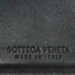 Bottega Veneta Black Leather Cassette Flap Card Case